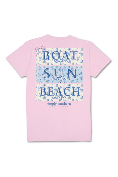 Simply Southern Plus Size Beach Days T-Shirt for Women in Light Pink
