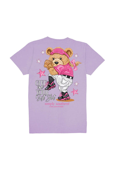 Womens Simply Southern Shirts Best Shot T-Shirt for Women in Lilac