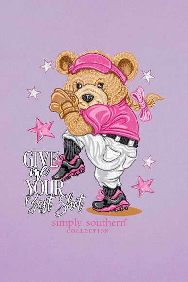 Womens Simply Southern Shirts Best Shot T-Shirt for Women in Lilac