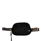 Simply Southern Sherpa Belt Bag for Women in Black