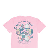 Simply Southern Youth Shirts Best Friend T-Shirt for Girls in Pink