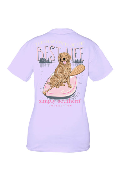 Simply Southern Plus Size Best Life T-Shirt for Girls in Purple