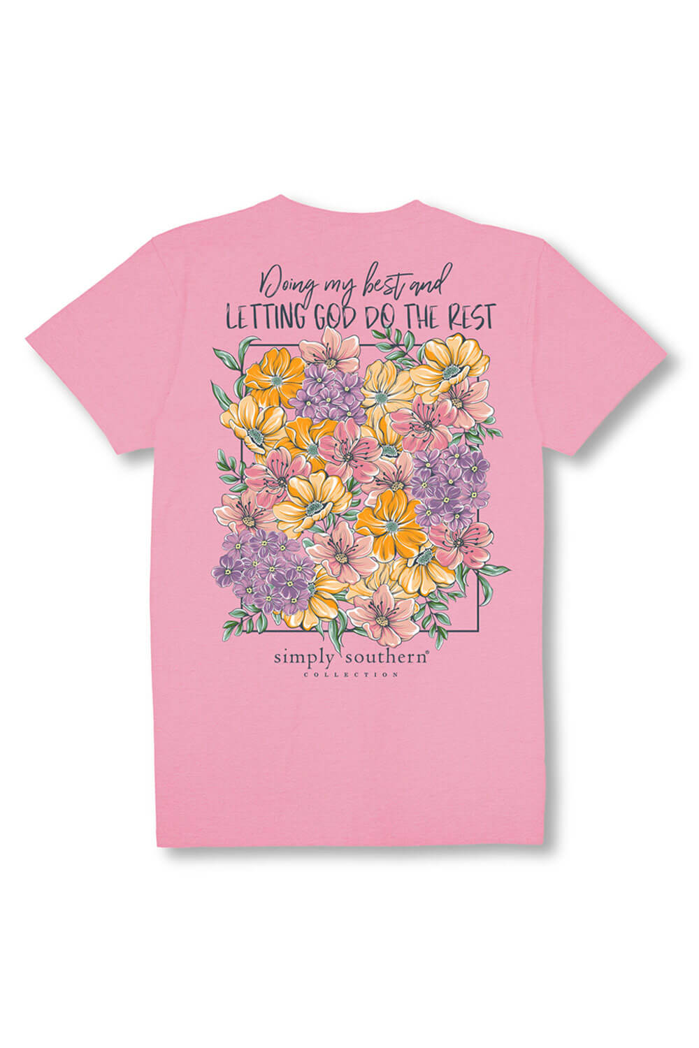 Simply Southern Plus Size Womens Doing My Best T-shirt for Women in Pink