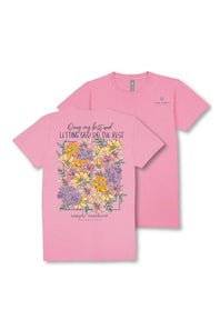 Simply Southern Plus Size Womens Doing My Best T-shirt for Women in Pink