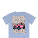 Simply Southern Womens Plus Size Better T-Shirt for Women in Wash Sea Blue