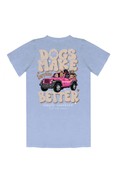 Simply Southern Womens Plus Size Better T-Shirt for Women in Wash Sea Blue
