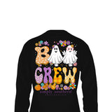 Simply Southern Youth Girls Long Sleeve Boo Crew T-Shirt for Girls in Black 