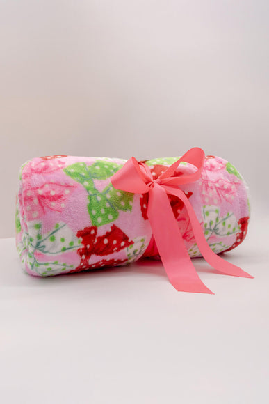 Simply Southern Simply Soft Bows Throw Blanket in Pink