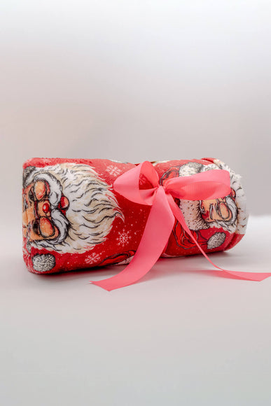 Simply Southern Simply Soft Santa Throw Blanket in Red