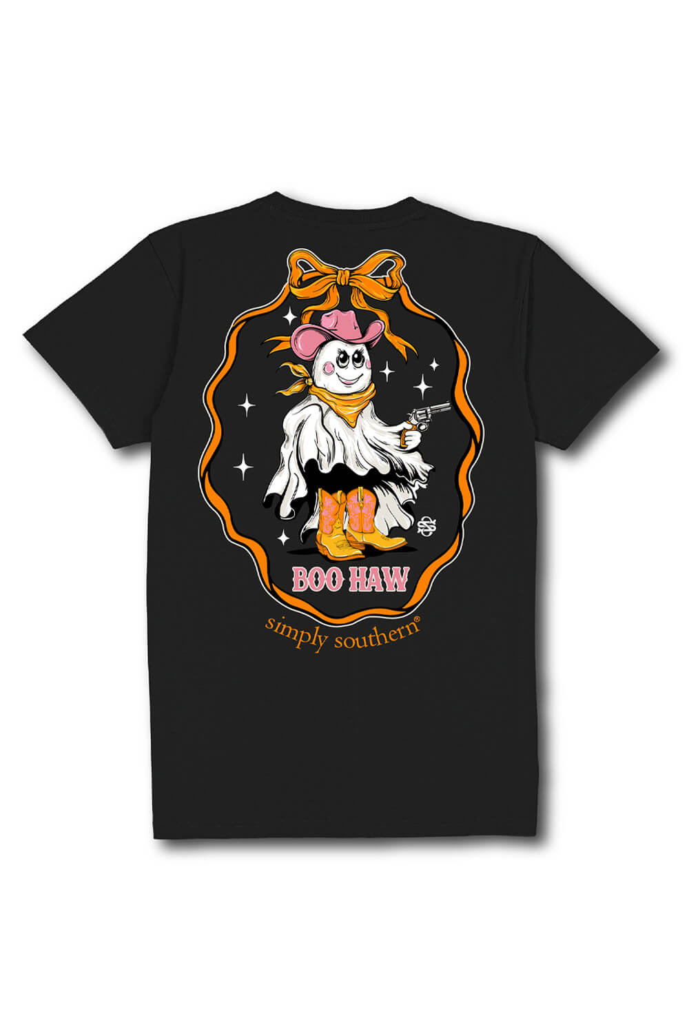 Simply Southern Plus Size Boo Haw T-Shirt for Women in Black