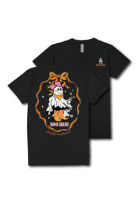 Simply Southern Plus Size Boo Haw T-Shirt for Women in Black