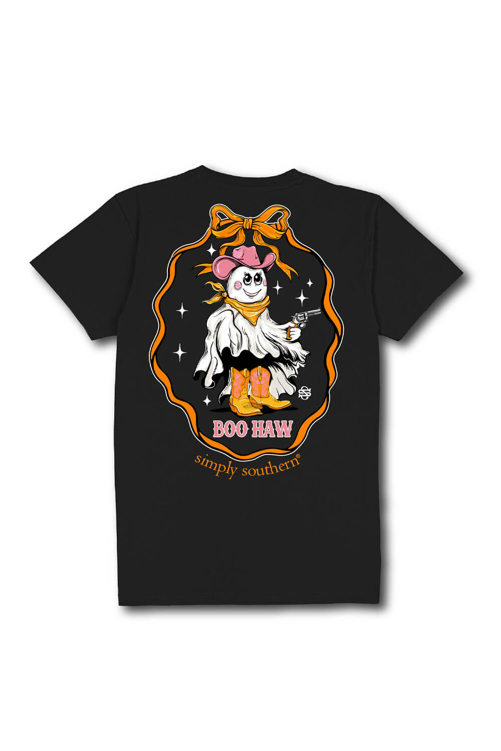 Simply Southern Boo Haw T-Shirt for Women in Black