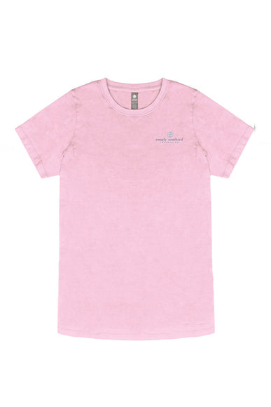 Simply Southern Plus Size Just A Girl T-Shirt for Women in Pink