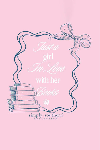 Simply Southern Plus Size Just A Girl T-Shirt for Women in Pink