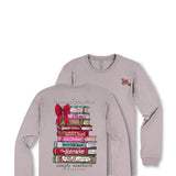 Simply Southern Plus Size One More Chapter Long Sleeve T-shirt for Women in Driftwood