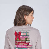 Womens Simply Southern Shirt One More Chapter Long Sleeve T-shirt for Women in Driftwood