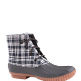 Simply Southern Womens Booties for Women in Plaid Grey