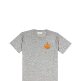 Simply Southern Youth Bow Pumpkin T-Shirt for Girls in Grey