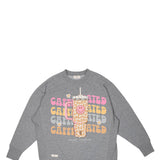 Simply Southern Plus Size Caffeinated Crewneck for Women in Heather Grey
