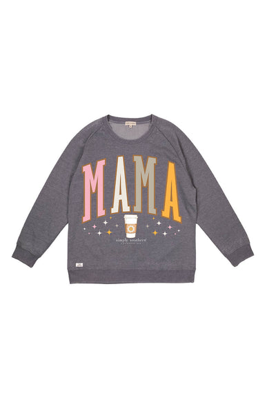 Simply Southern Plus Size Mama Crewneck for Women in Grey