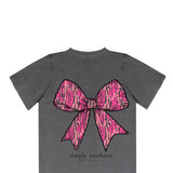 Womens Simply Southern T-Shirts Camo Bow Better T-Shirt for Women in Washed Coal
