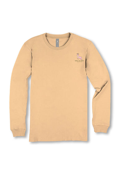 Simply Southern Plus Size Camo Deer Long Sleeve T-Shirt for Women in Brown