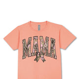 Womens Simply Southern Camo Mama T-Shirt for Women in Peach