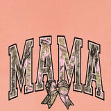 Womens Simply Southern Camo Mama T-Shirt for Women in Peach