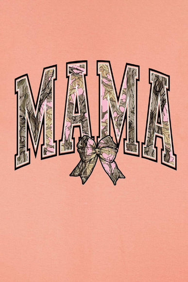 Womens Simply Southern Camo Mama T-Shirt for Women in Peach