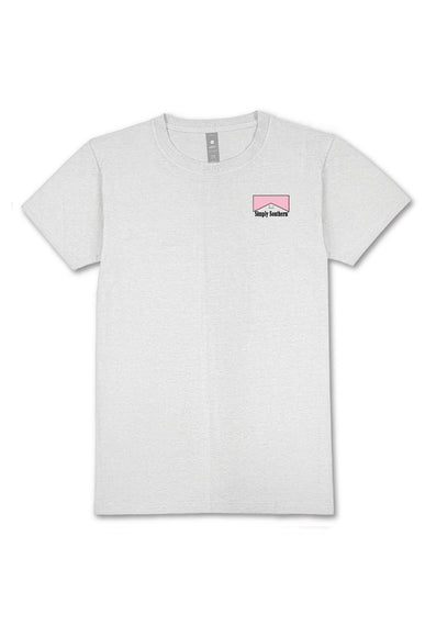 Simply Southern Plus Size Pink Camo Pack T-Shirt for Women in Star Grey