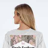 Simply Southern Pink Camo Pack T-Shirt for Women in Star Grey