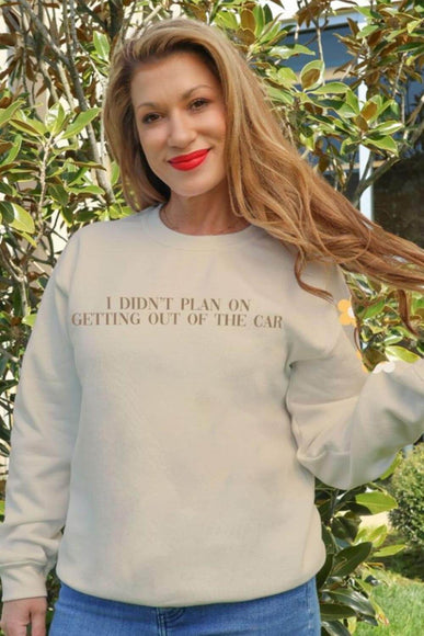 Simply Southern Car Sweatshirt for Women in Sand