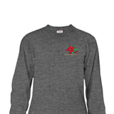 Simply Southern Youth Long Sleeve Cardinal Christmas T-Shirt for Girls in Grey