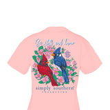 Womens Simply Southern Plus Size Cardinal T-Shirt for Women in Pink