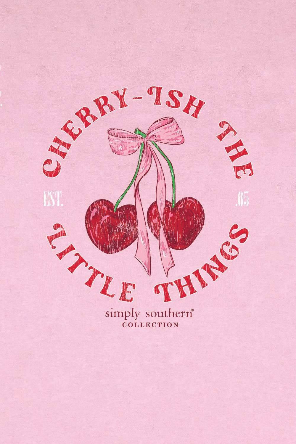 Womens Simply Southern Cherry-Ish T-Shirt for Women in Pink