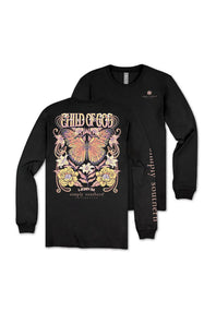 Simply Southern Plus Size Shirt Child Of God Long Sleeve T-Shirt for Women in Black