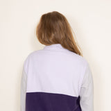 Simply Southern Color Block Quarter Zip Pullover for Women in Purple