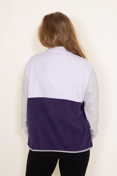 Simply Southern Color Block Quarter Zip Pullover for Women in Purple