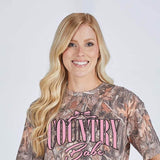 Simply Southern Camo Country Babe T-Shirt for Women in Brown