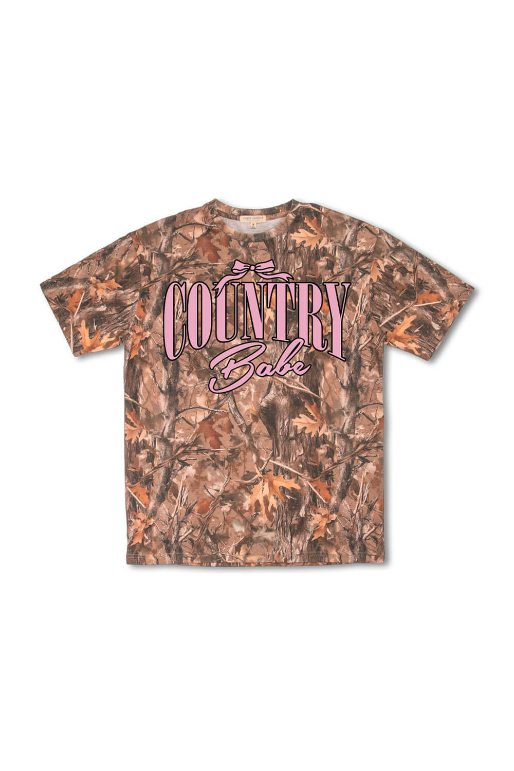 Simply Southern Camo Country Babe T-Shirt for Women in Brown