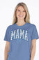 Womens Simply Southern Shirts Floral Mama T-Shirt for Women in Blue
