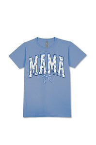 Womens Simply Southern Shirts Floral Mama T-Shirt for Women in Blue