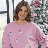 Simply Southern Santa Crewneck for Women in Pink