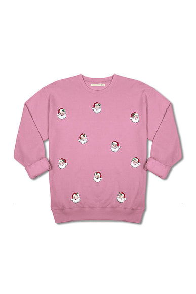 Simply Southern Santa Crewneck for Women in Pink