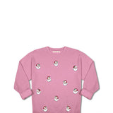Simply Southern Youth Santa Crewneck for Girls in Pink
