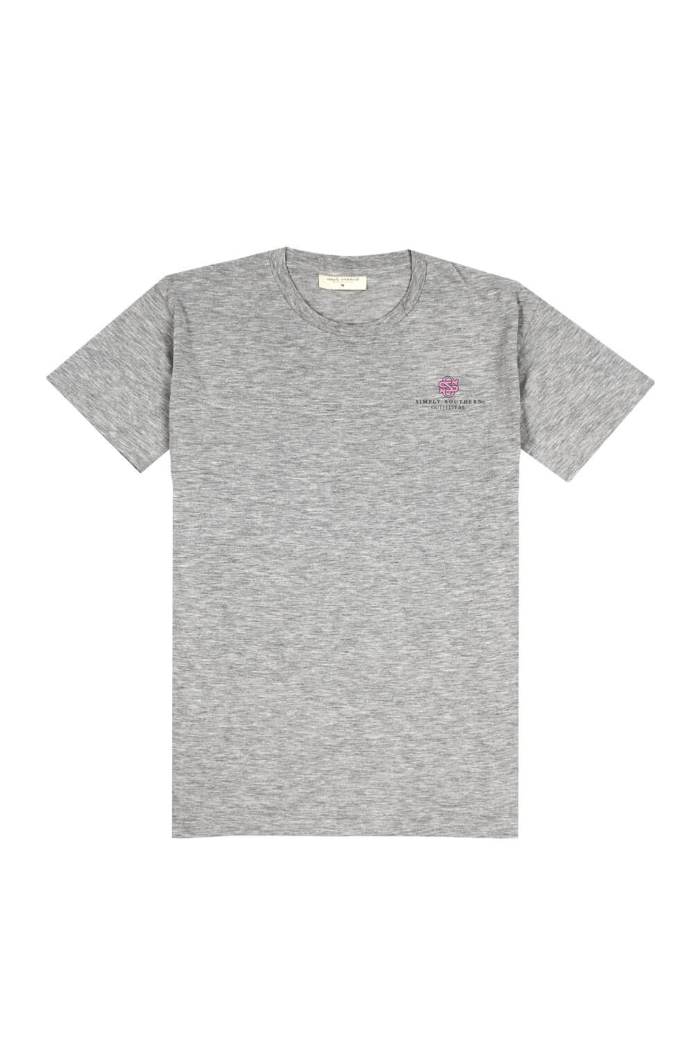 Womens Simply Southern Plus Size Camo Deer Circle T-Shirt for Women in Heather Grey