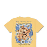 Womens Simply Southern Youth Dogs Understand T-Shirt for Girls in Yellow