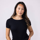 Simply Southern Womens Double Layer T-Shirt for Women in Black