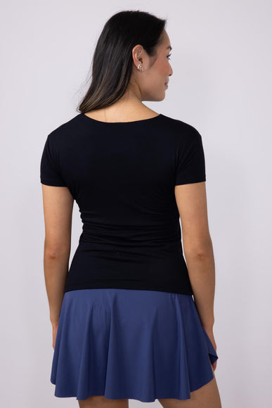 Simply Southern Womens Double Layer T-Shirt for Women in Black