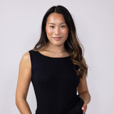 Womens Simply Southern Double Layer Tank Top for Women in Black